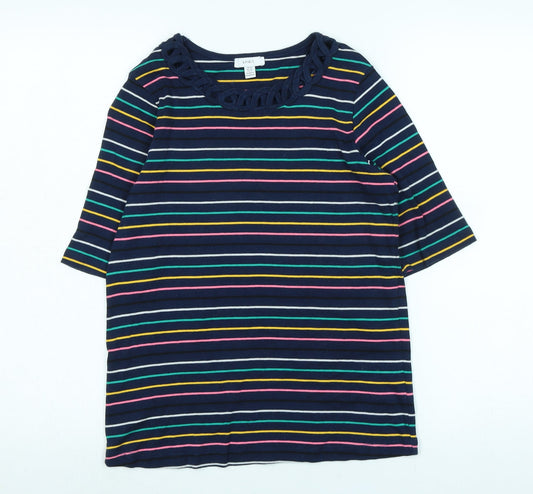 Womens UK Size 10 Spirit Blue Basic T-Shirt