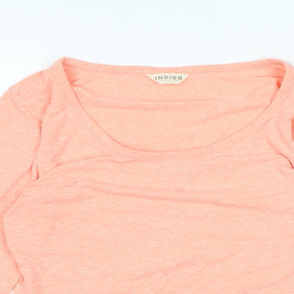 Womens UK Size 8 marks Orange Basic T-Shirt
