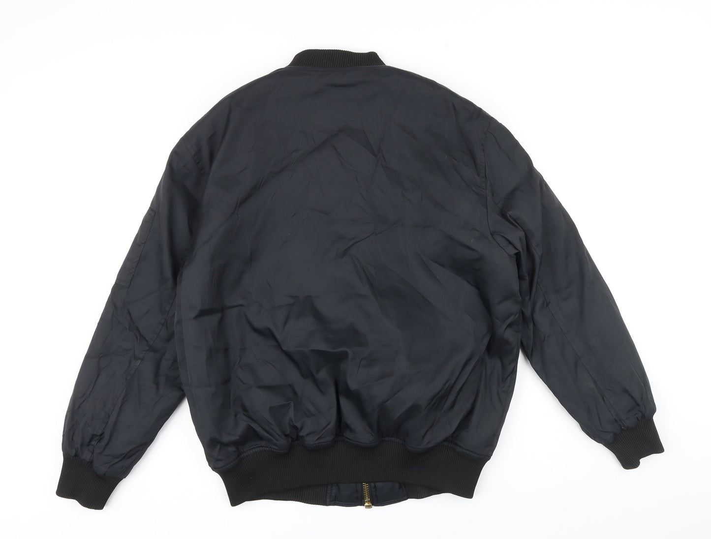 ASOS Womens Black Bomber Jacket Jacket Size 8 Zip
