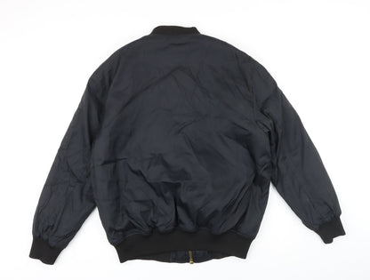 ASOS Womens Black Bomber Jacket Jacket Size 8 Zip