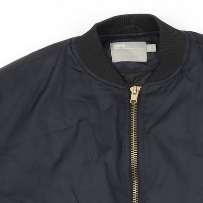 ASOS Womens Black Bomber Jacket Jacket Size 8 Zip