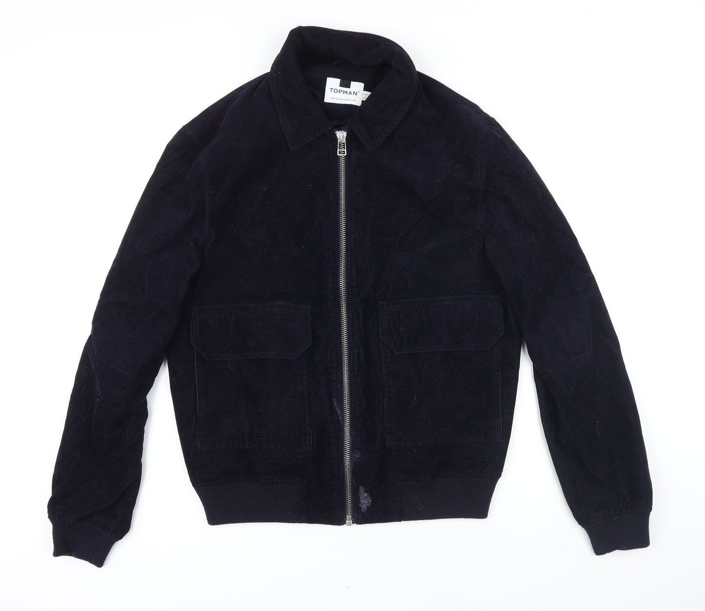 Mens UK Size M Topman Blue Bomber Jacket