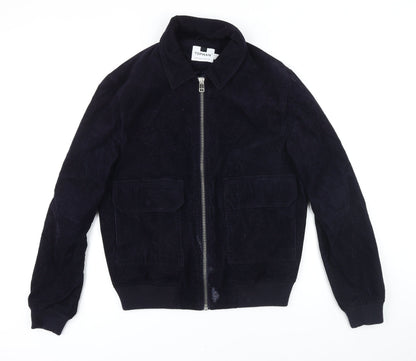 Mens UK Size M Topman Blue Bomber Jacket