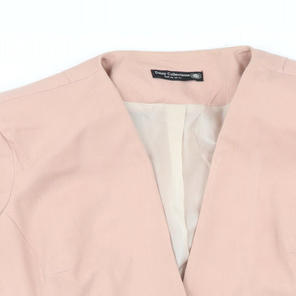 Daisy Collection Womens Pink Jacket Blazer Size 14 Button