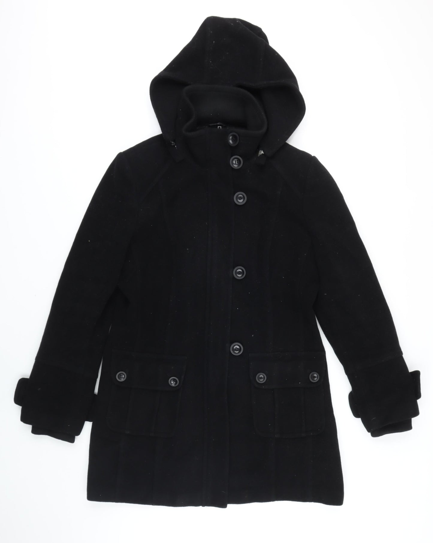 Womens UK Size 10 NEXT Black Overcoat