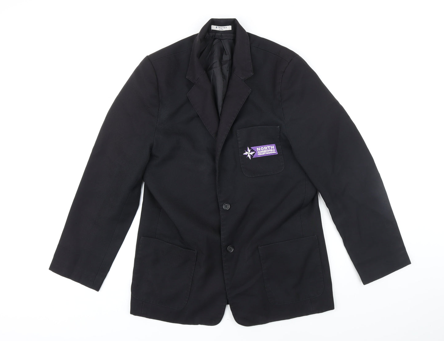 Trutex Boys Black Jacket Blazer Size L Button - North Huddersfield Trust School