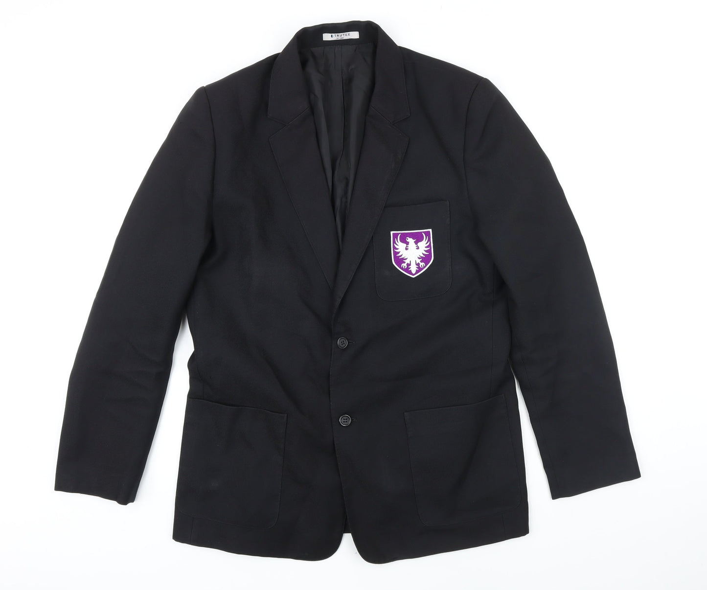 Trutex Boys Black Jacket Blazer Size L Button