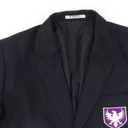 Trutex Boys Black Jacket Blazer Size L Button