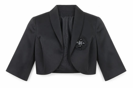 Front view of Evie women’s black jacket, size UK 10