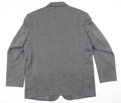Cotton Traders Mens Grey Polyester Jacket Blazer Size 46 Regular