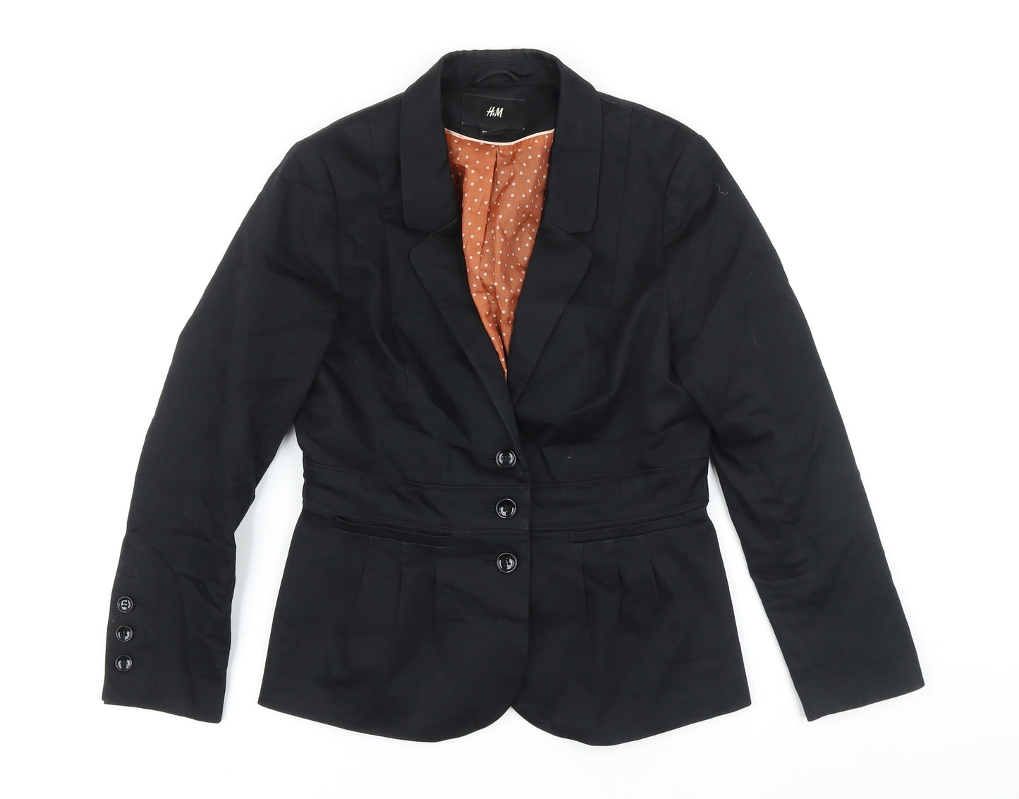 Womens UK Size 10 H&M Black Jacket