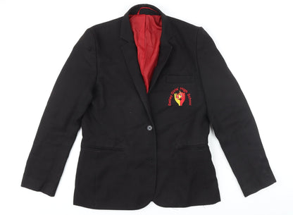 Winterbottoms Girls Black Jacket Blazer Size M Button - Batley Girl's Highschool