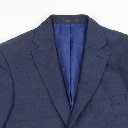 Mens UK Size 36 M&S Regular Blue Suit Jacket