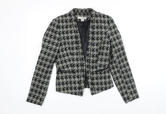 H&M Womens Multicoloured Geometric Jacket Blazer Size 6