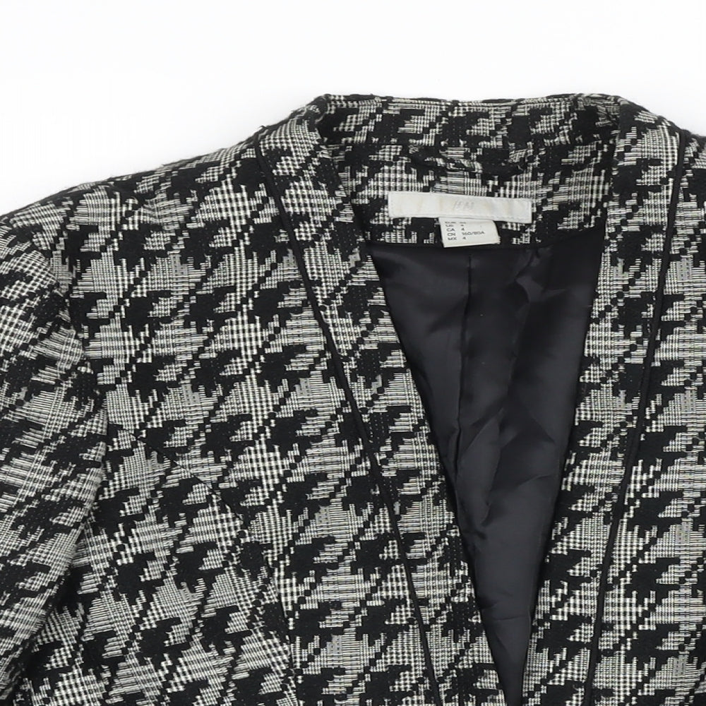 H&M Womens Multicoloured Geometric Jacket Blazer Size 6