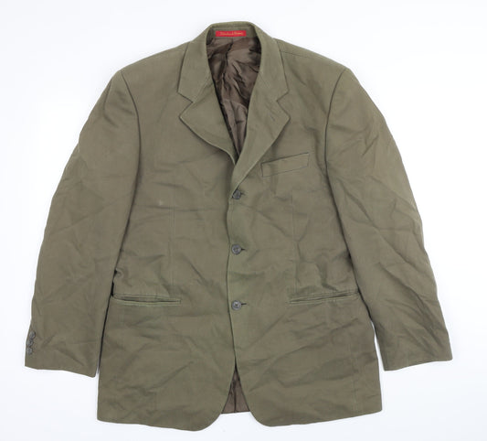 Mens UK Size 40 Debenham & freebody Regular Green Suit Jacket