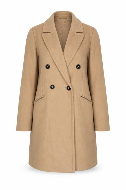 Womens UK Size 6 Dorothy Perkins Beige Overcoat