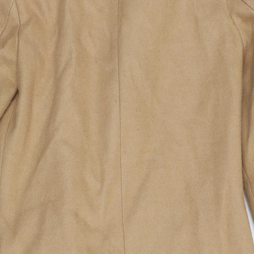 Womens UK Size 6 Dorothy Perkins Beige Overcoat