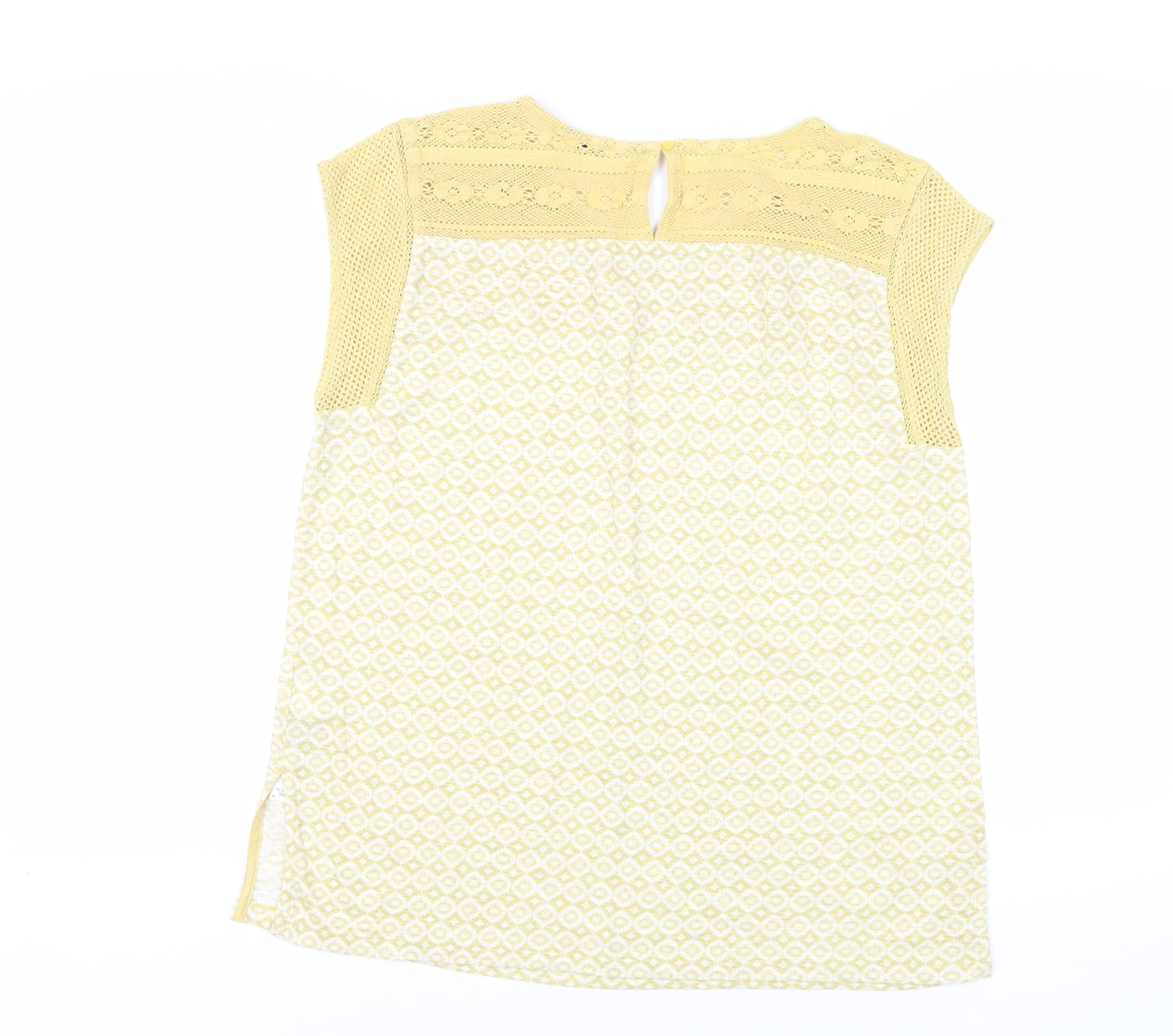 Womens UK Size 14 Marks and Spencer Yellow Basic Blouse