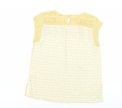Womens UK Size 14 Marks and Spencer Yellow Basic Blouse