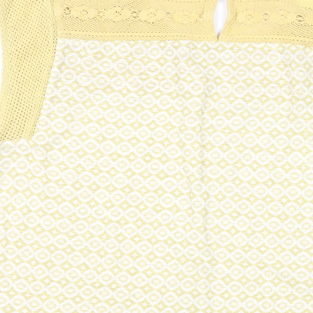 Womens UK Size 14 Marks and Spencer Yellow Basic Blouse