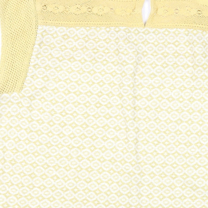 Womens UK Size 14 Marks and Spencer Yellow Basic Blouse