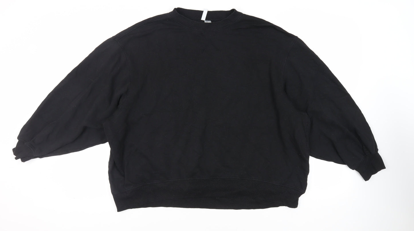 Womens UK Size XL Divided by H&M Black Pullover Sweatshirt