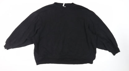 Womens UK Size XL Divided by H&M Black Pullover Sweatshirt