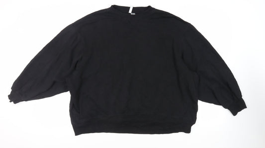 Womens UK Size XL Divided by H&M Black Pullover Sweatshirt