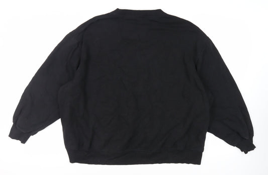 Womens UK Size XL Divided by H&M Black Pullover Sweatshirt