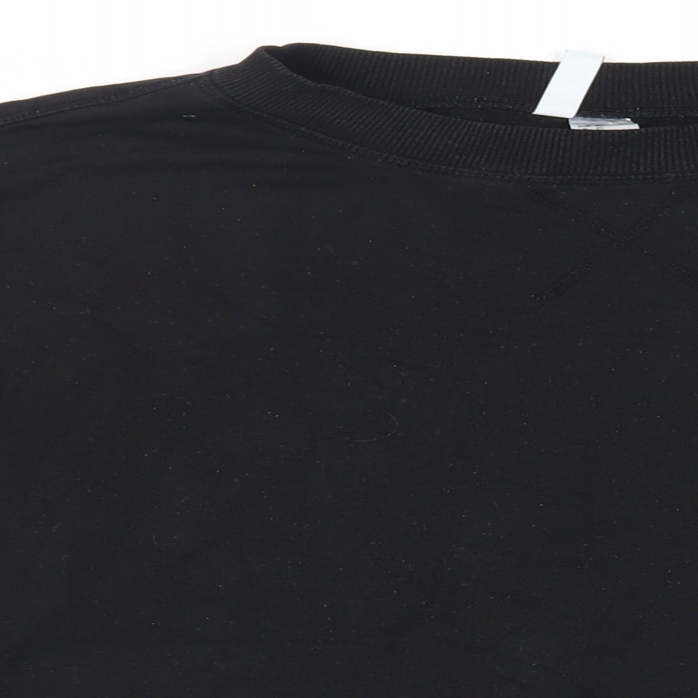 Womens UK Size XL Divided by H&M Black Pullover Sweatshirt
