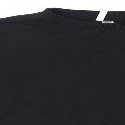 Womens UK Size XL Divided by H&M Black Pullover Sweatshirt