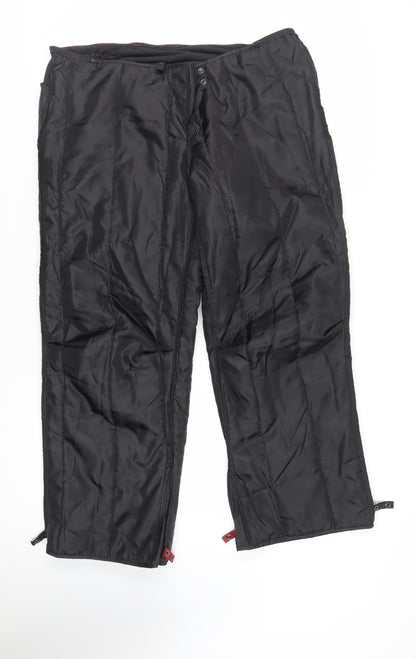 Hein Gericke Mens Black Polyester Trousers Size 2XL L30 in Regular Zip - Motorcycle Trousers Lining