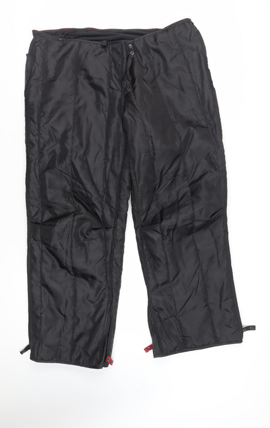 Hein Gericke Mens Black Polyester Trousers Size 2XL L30 in Regular Zip - Motorcycle Trousers Lining