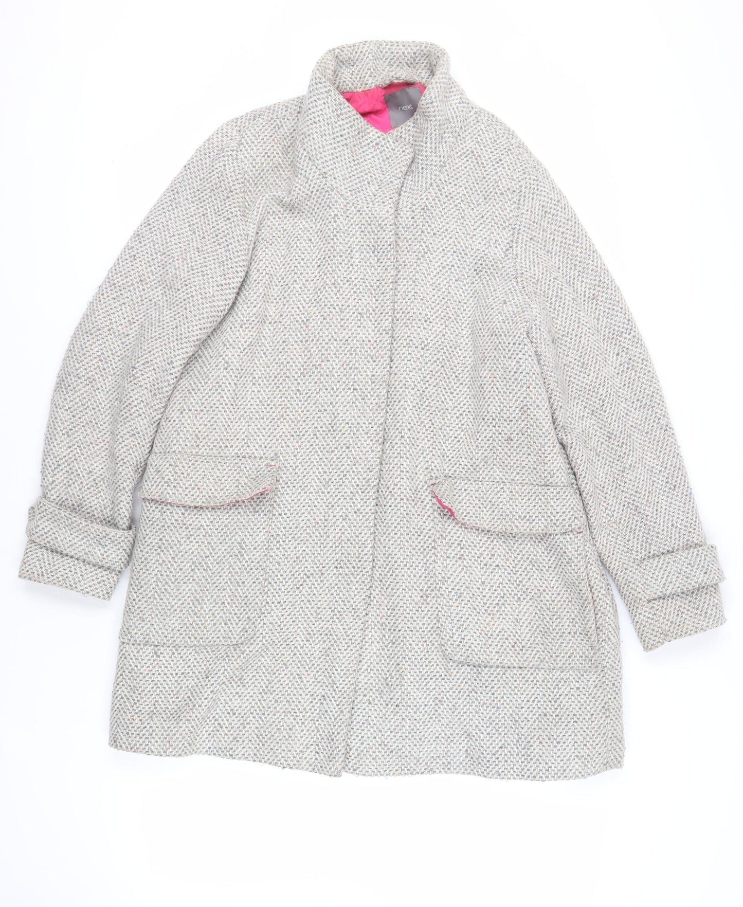 Womens UK Size 16 NEXT Grey Overcoat