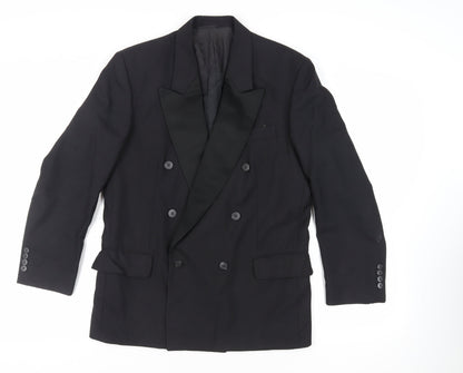 The Loretto Collection Mens Black Polyester Tuxedo Suit Jacket Size 40 Regular
