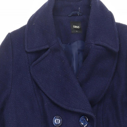 Womens UK Size L Oasis Blue Pea Coat