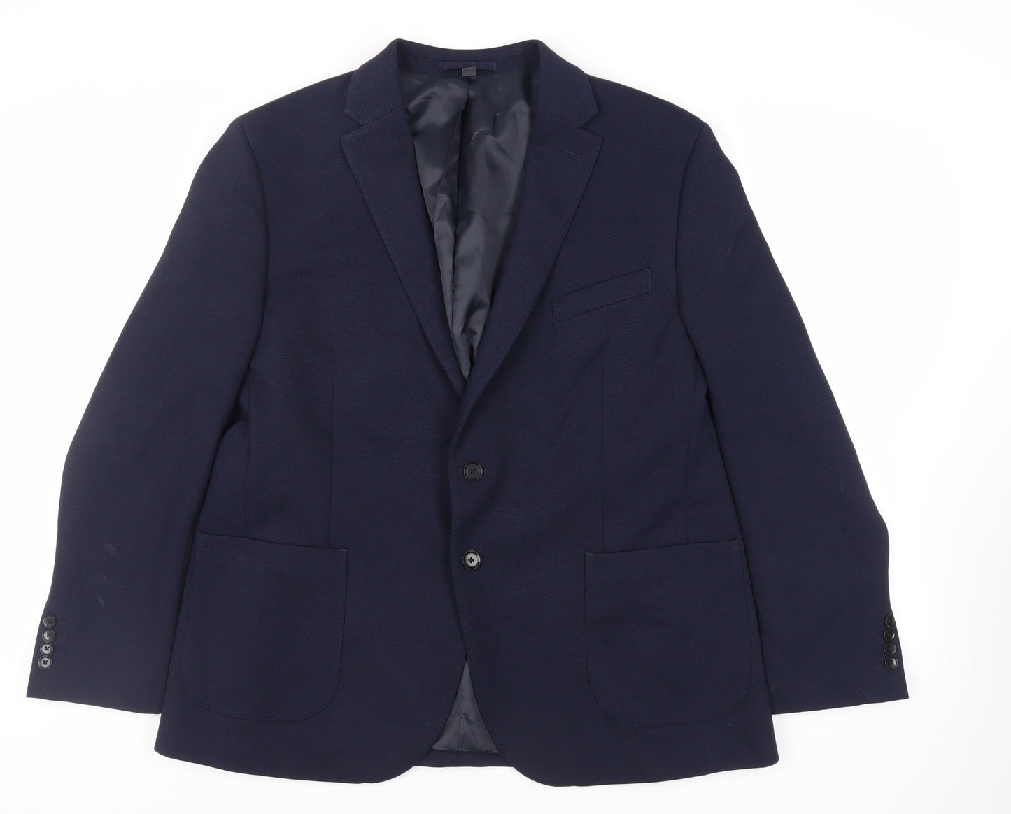 Mens UK Size 46 Marks and Spencer Regular Blue Suit Jacket