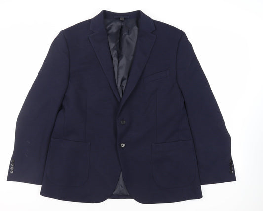 Mens UK Size 46 Marks and Spencer Regular Blue Suit Jacket