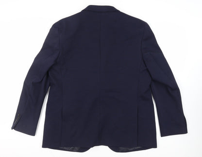 Mens UK Size 46 Marks and Spencer Regular Blue Suit Jacket