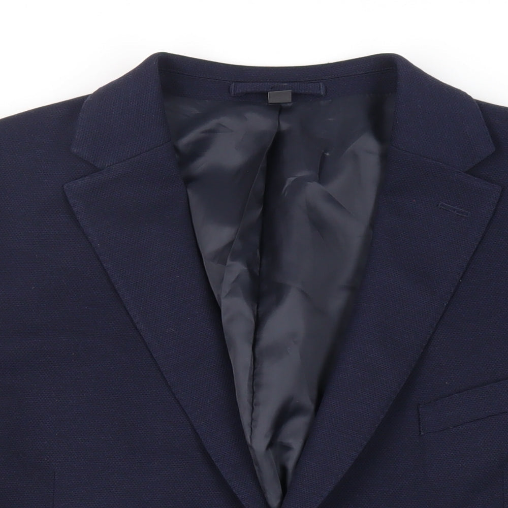 Mens UK Size 46 Marks and Spencer Regular Blue Suit Jacket