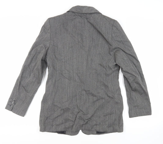 Marks and Spencer Womens Grey Jacket Blazer Size 10 Button