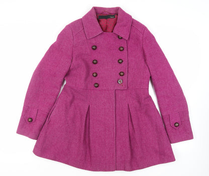Womens UK Size 12 NEXT Pink Pea Coat