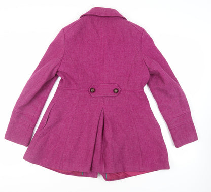Womens UK Size 12 NEXT Pink Pea Coat