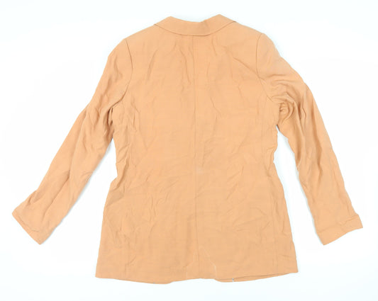 H&M Womens Pink Jacket Blazer Size 14 Button