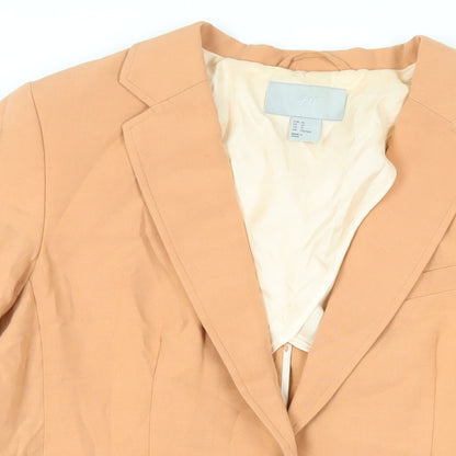 H&M Womens Pink Jacket Blazer Size 14 Button