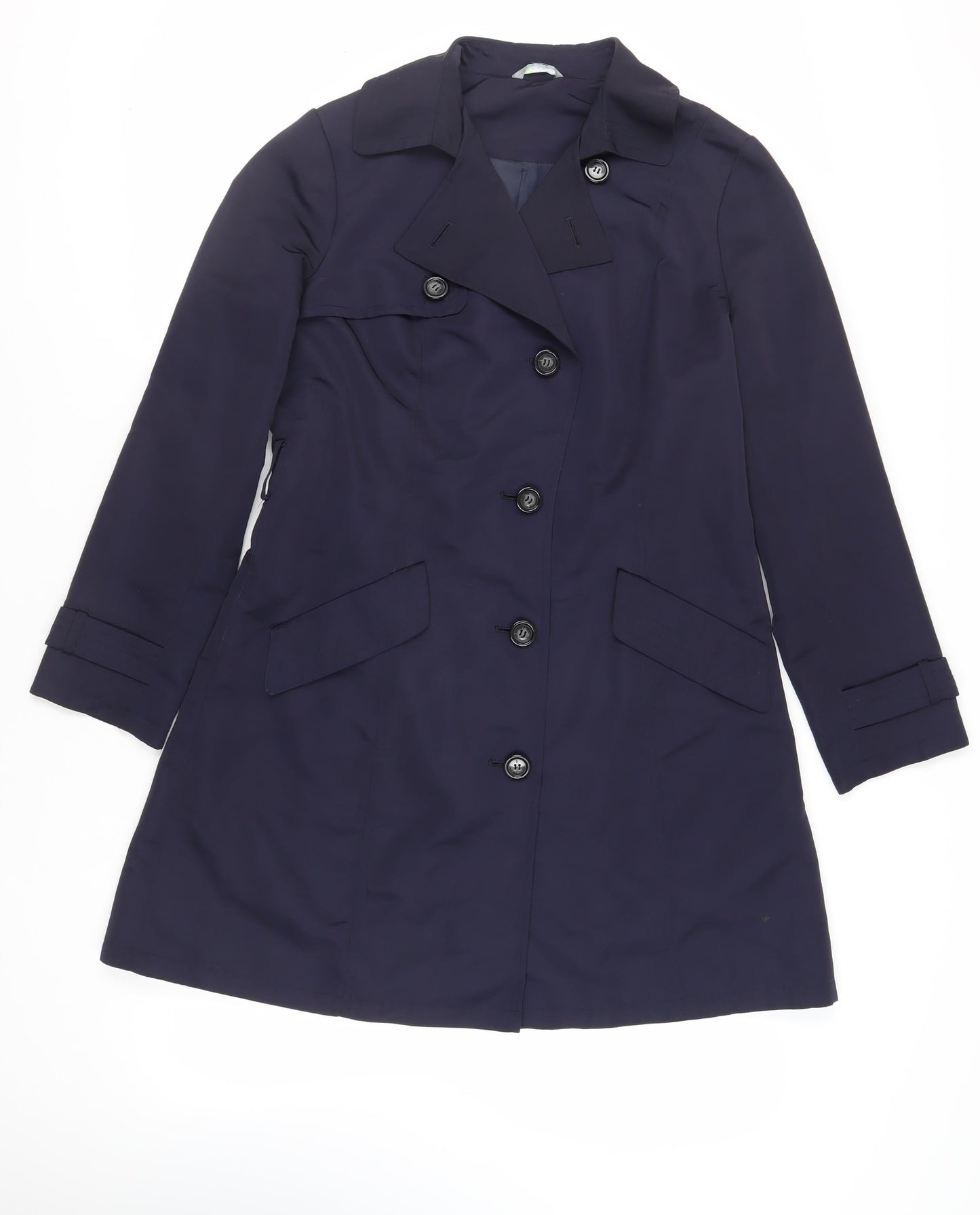 Womens UK Size 12 Marks and Spencer Blue Pea Coat