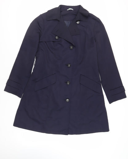 Womens UK Size 12 Marks and Spencer Blue Pea Coat