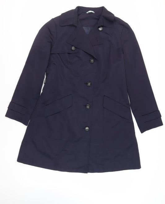 Womens UK Size 12 Marks and Spencer Blue Pea Coat