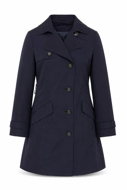 Marks & Spencer Womens Blue Pea Coat Coat Size 12 Button